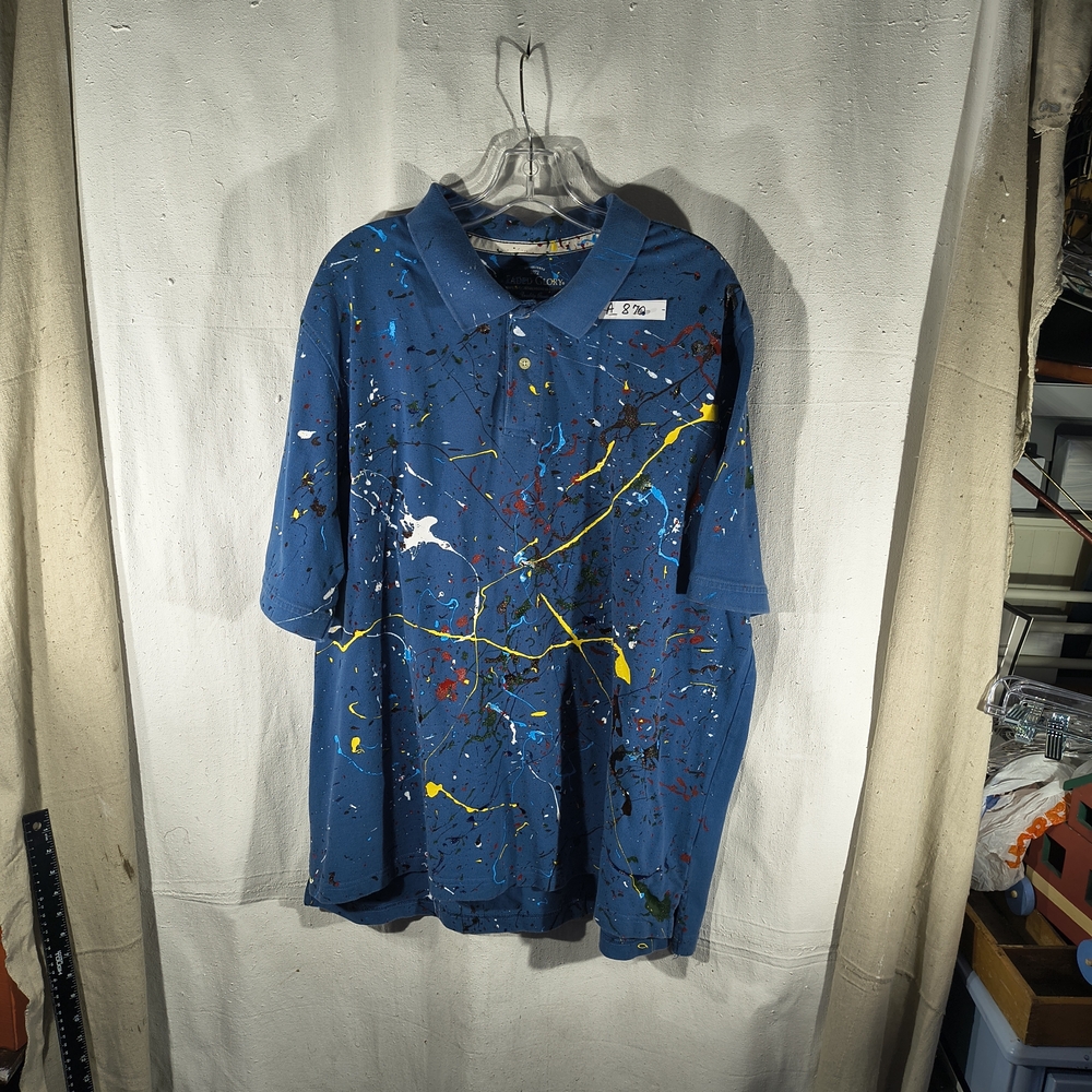 Artistic Blue Men's Polo Shirt